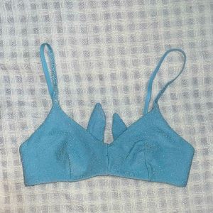 H&M Blue Sparkly Tie Swimsuit